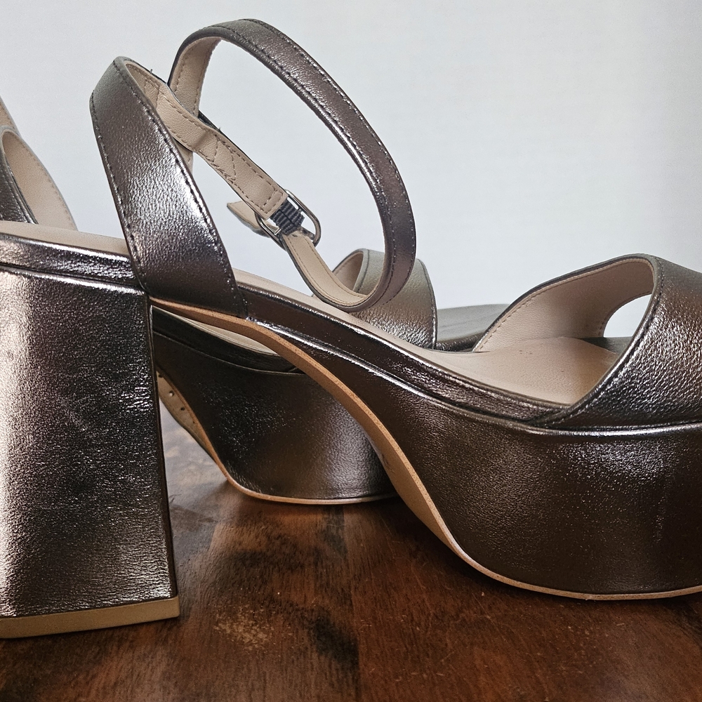 Stuart Weitzman Metallic Platform Sandals